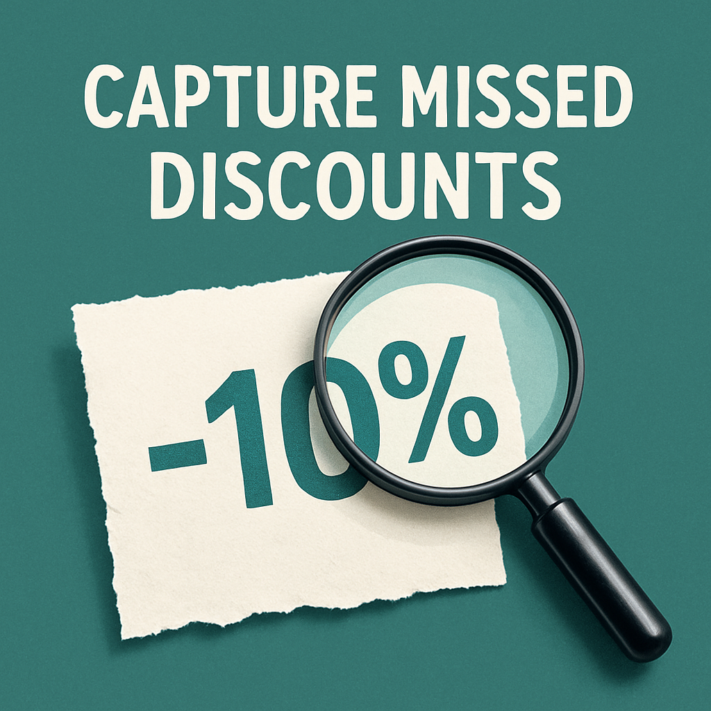 Capture Missed Discounts and Rebates